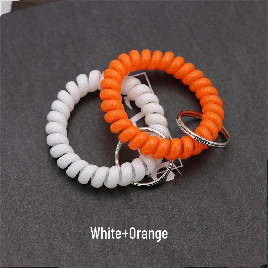 Minimalist Spring Coil Bracelet Keyring & Hair Tie