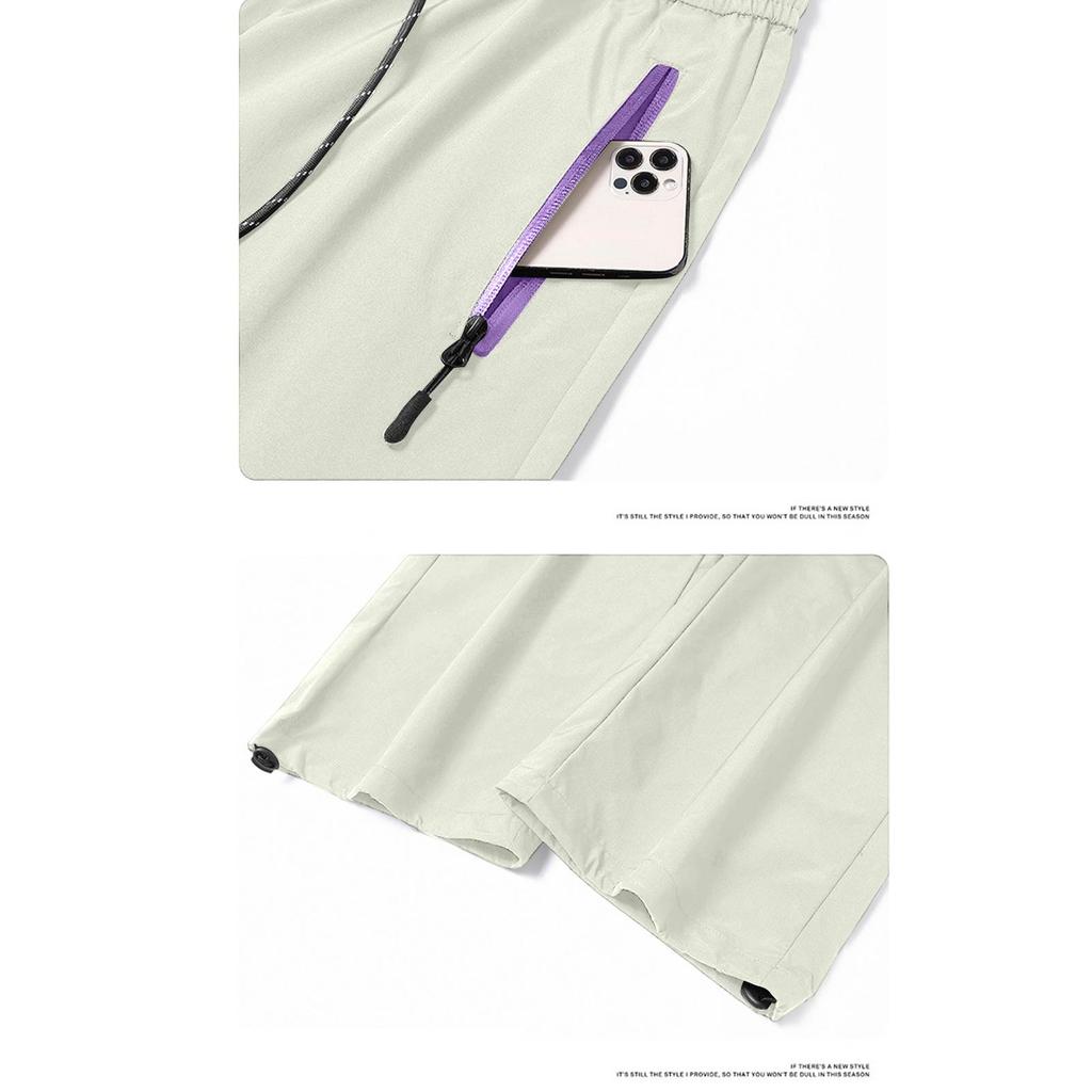 Men's Ice Silk Lightweight Loose Fit Outdoor Pants for Summer Hiking and Travel