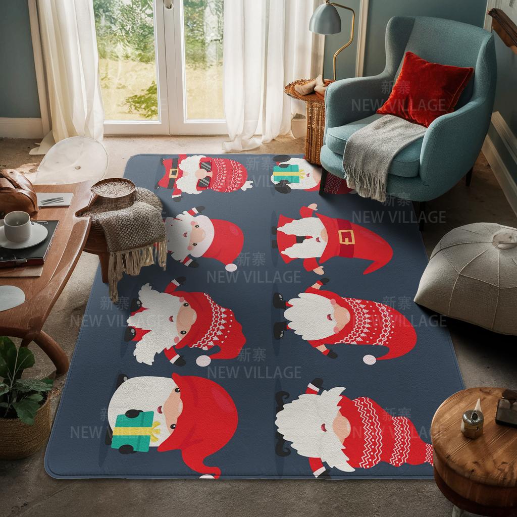 House Entrance Carpet Home Door Mat Living Room Bath Foot Bathroom Non-slip Water Absorption Rugs Bath Merry Christmas Winter