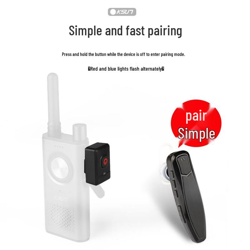 KSUN TFSI Bluetooth Ear-hook Walkie-Talkie Headset (CN version)