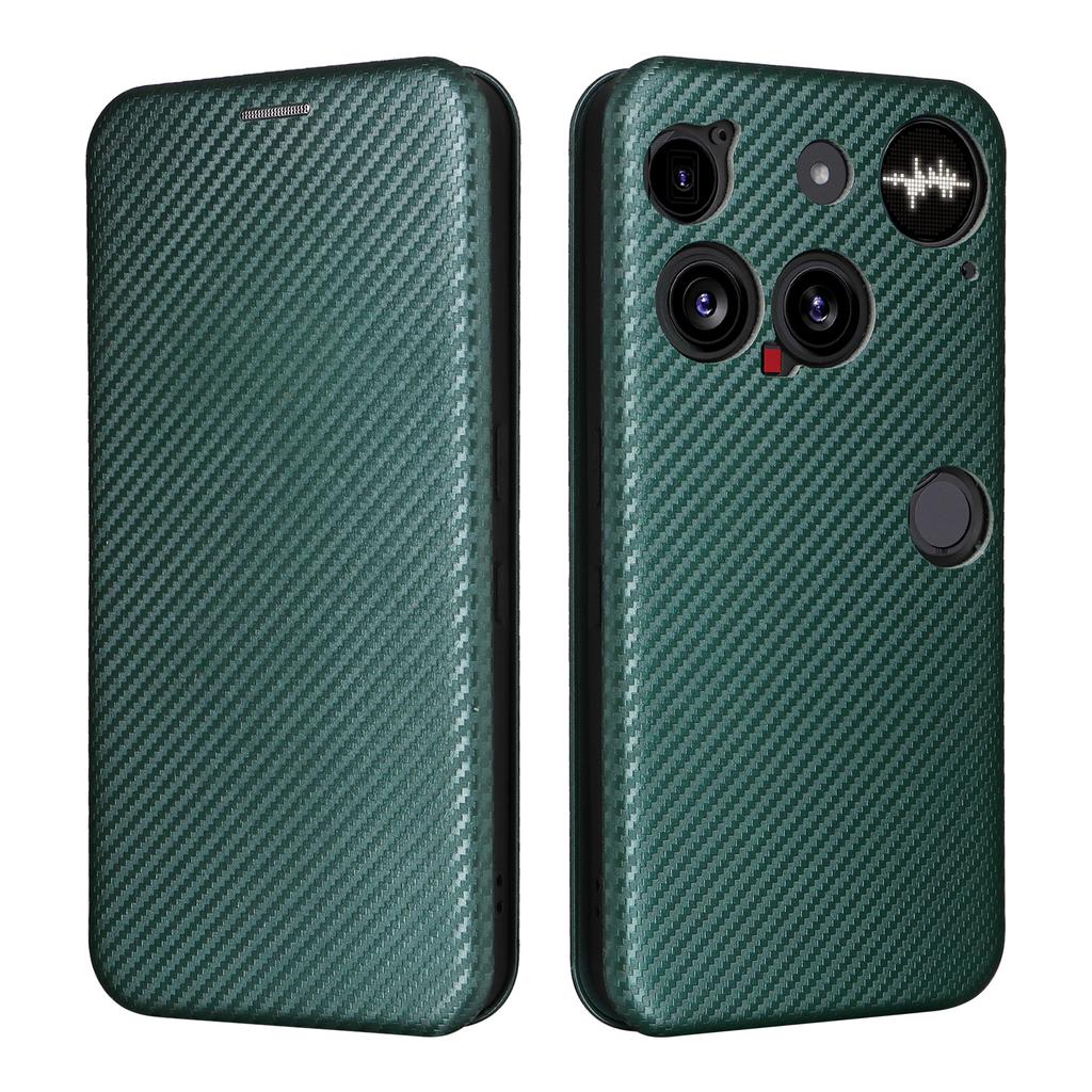 Telefon za nic (3) 5G pouzdro s texturou karbonových vláken, nárazuvzdorný PU kožený kryt na telefon