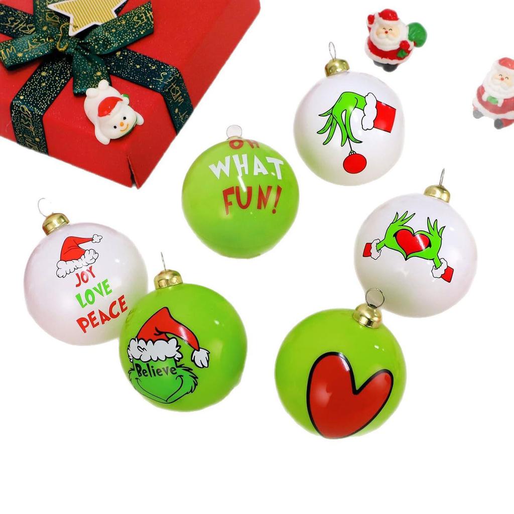 Christmas Green Plastic Ball Christmas Tree Decoration Ball Festive Atmosphere Ornaments