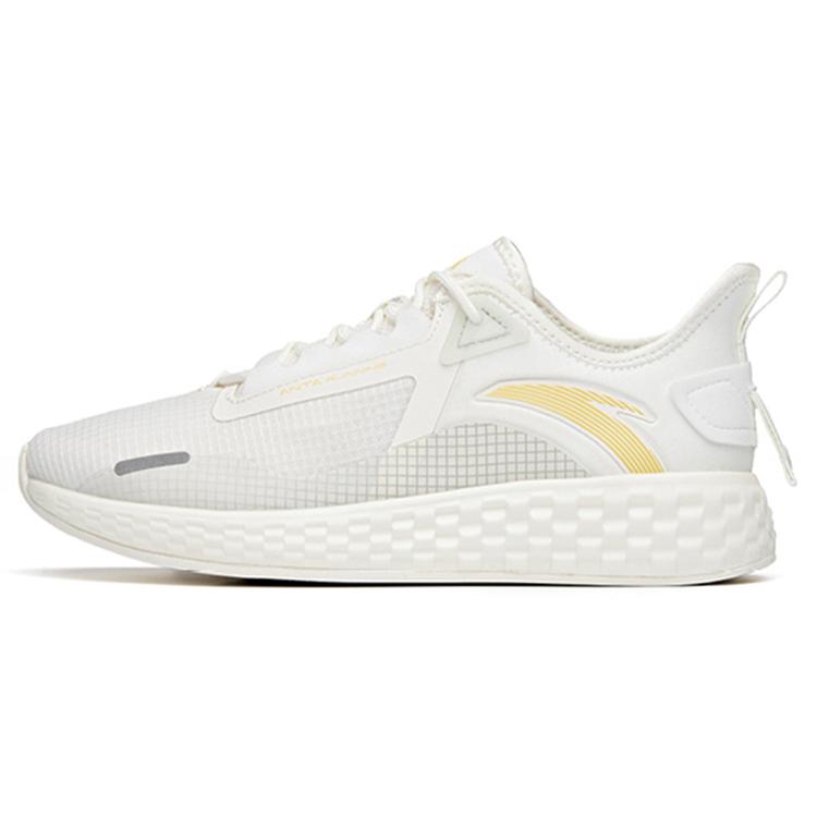 New Anta Running Collection Cushioning Anti Slip And Wear Resistant Low Top Running Shoes Women's White Yellow 922125523-2