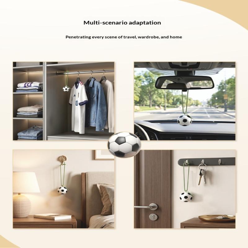 Football Shaped Hanging Air Freshener Long Lasting Fresh Scent Lovely Creative Design for Car Bedroom Bathroom Kids Gift