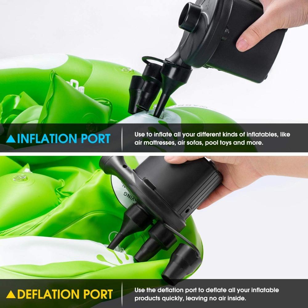 Air Pump for Air Mattress, Air Mattress Pump for Inflatables, Quick Fill Inflator Deflator Air Pump Perfect for Outdoor Camping