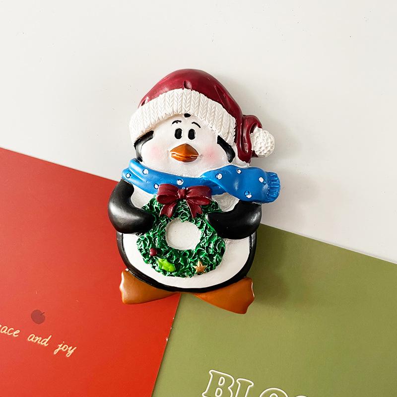 3D Nordic Santa & Reindeer Christmas Refrigerator Magnets
