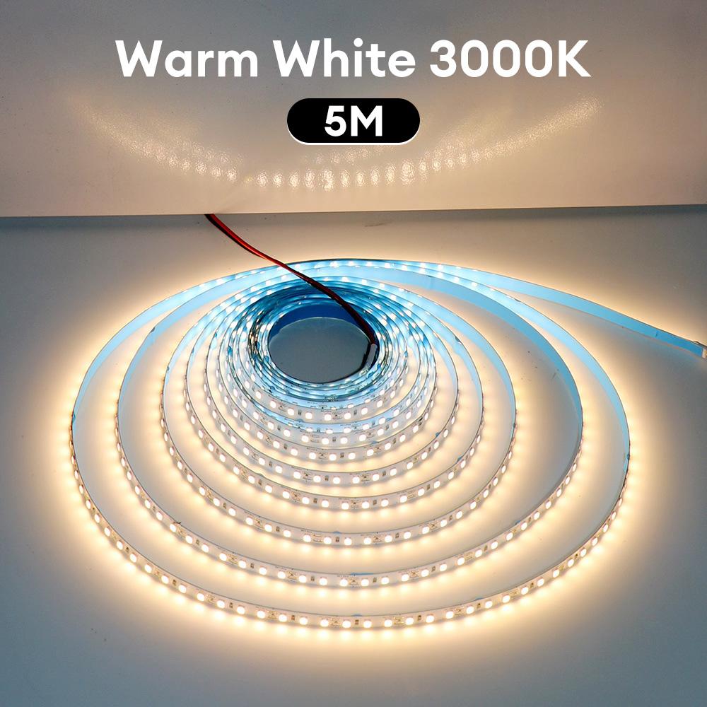 5M 600LEDs Light Strip 2835 DC 12V 120LEDs/m Home Lamp Strip Red Ice Blue Green Yellow Pink Flexible And Cuttable Soft Lamp Bar