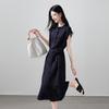 SOFSIL Women's 2026 Summer Linen Tie-Waist Midi Dress