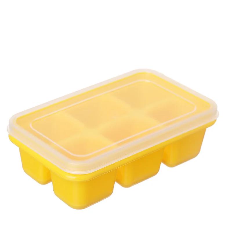 1Pcs 6 Grids Silicone Ice Cube Maker Tray Ice Cream Mold Freezer Cream Ball Maker Reusable Whiskey Cocktail Mould Bar Tools