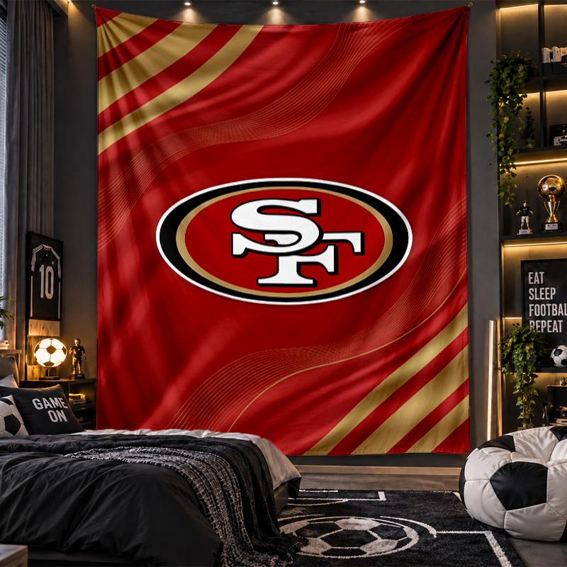 Wall Hanging Tapestry San Francisco 49ers Print Cloth for Living Room Bedroom Home Decor