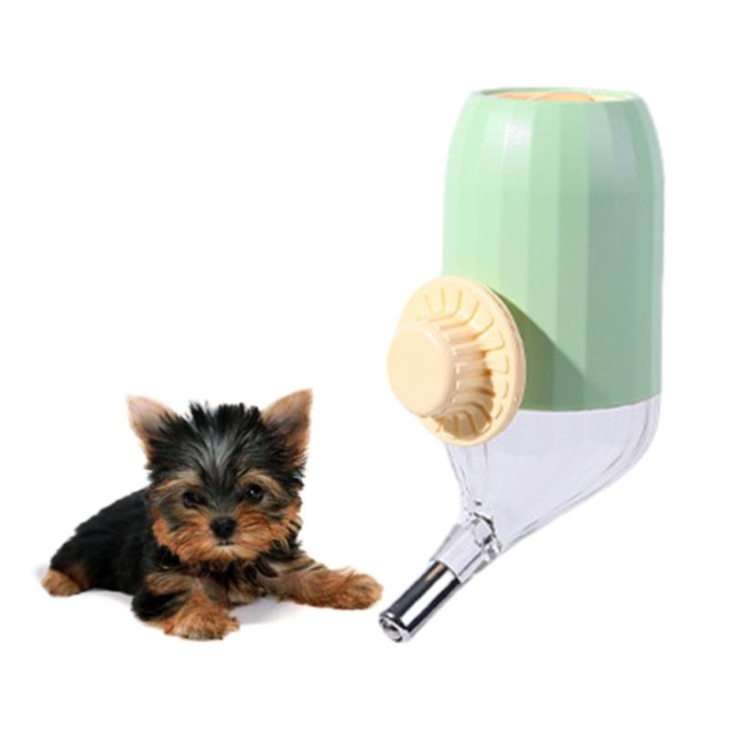 Plastic Water Feeder Bottle Hangings Dispenser Drinker Hamster Cat Dogs Drinking Stainless Steel Pipes Water Dispenser