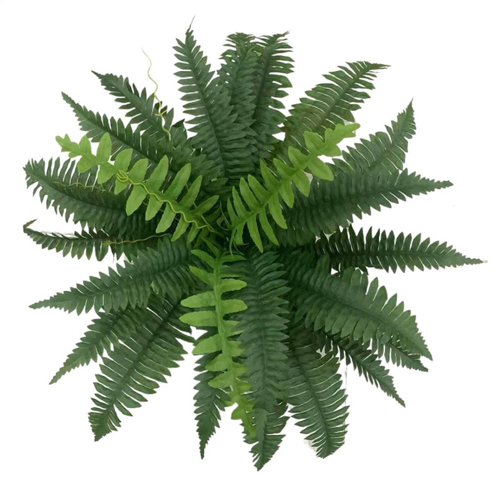 Lifelike Artificial Fern Plant Persian Grass Artificial Tropical Plants for Home Living Room Table Decoration Outdoor Yard Grass