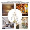 ZK30 LED Christmas Tree Lamp Small Crystal Decorative Iron Tree Night Light Ornament for Gift Golden Warm Light