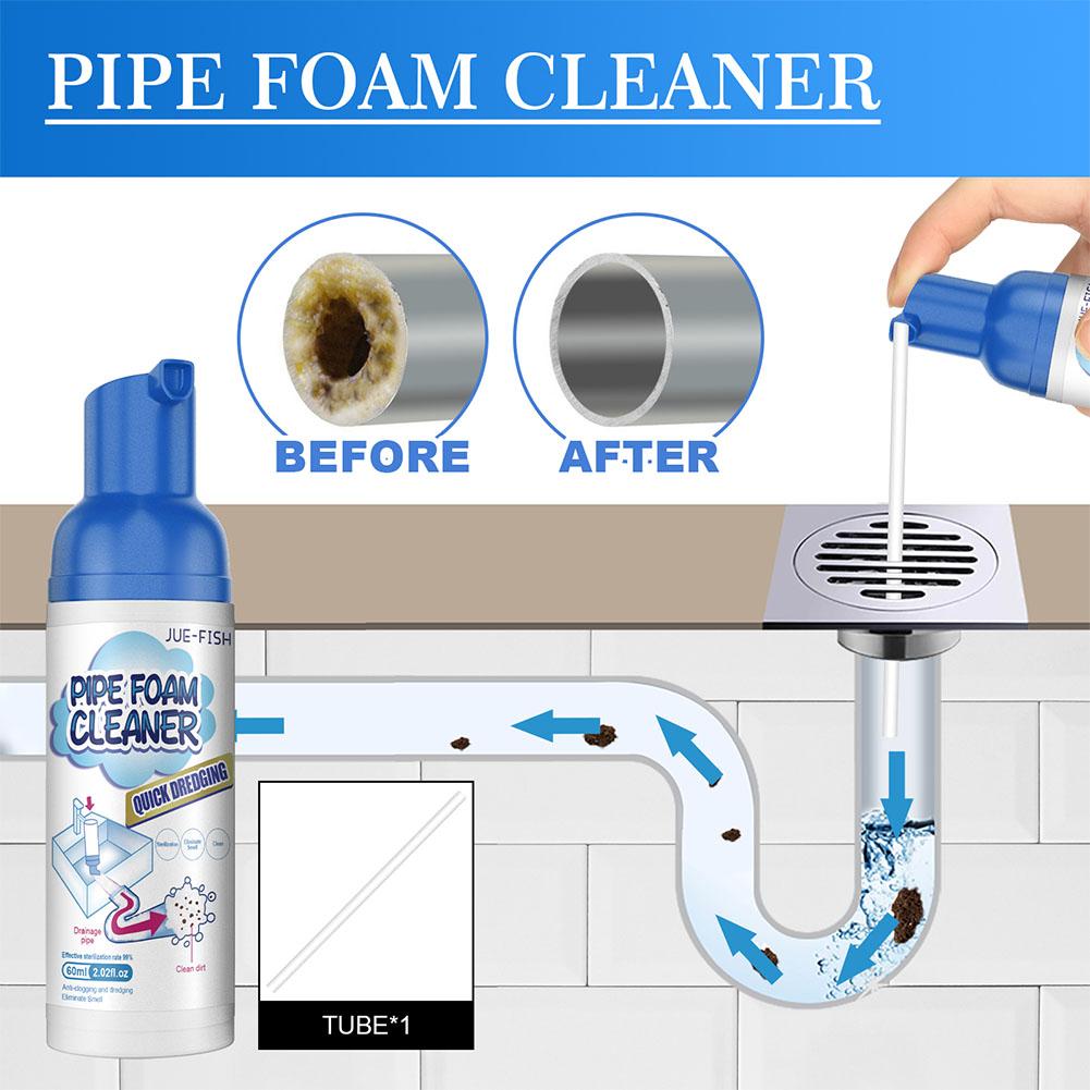 Pipe Dredge Drain Foam Cleaner Clog Remover Deodorant Drain Pipe Cleaner Odor Eliminator Pipe Dredging Agent Sink Drain Cleaner