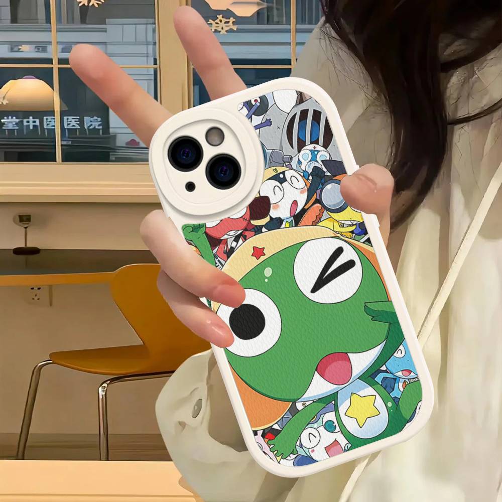 New Keroros Gunsos Movie Soft Leather Phone Case For Iphone 13 15 Pro Max 12 Mini 11 14 16 Plus Covers
