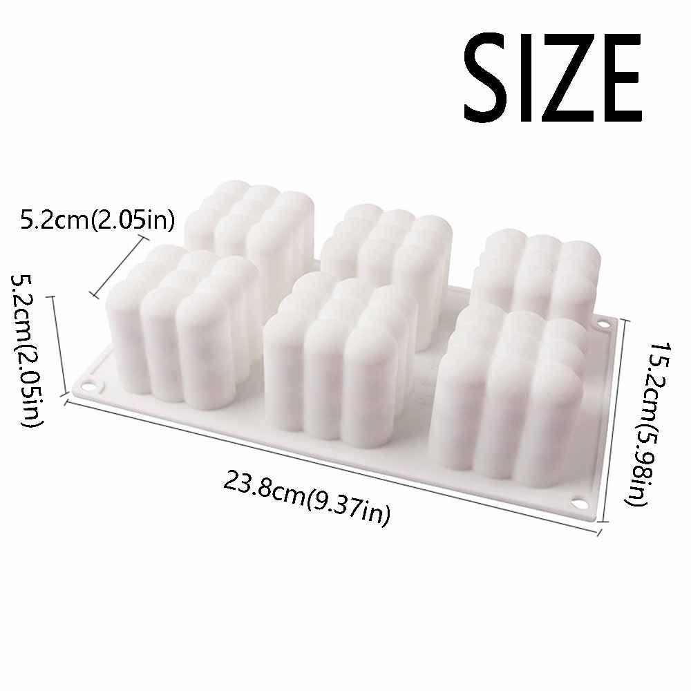 6 Cavity Silicone Candle Mold Large Bubble Ball Baking Molds 3D Bubble Cube Mold  Chocolate Making
