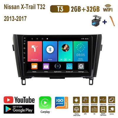 Android Car Radio Carplay For Nissan X-Trail T32 Qashqai 2013-2017 Car Multimedia Video Player GPS Navigation WIFI 2+32GB