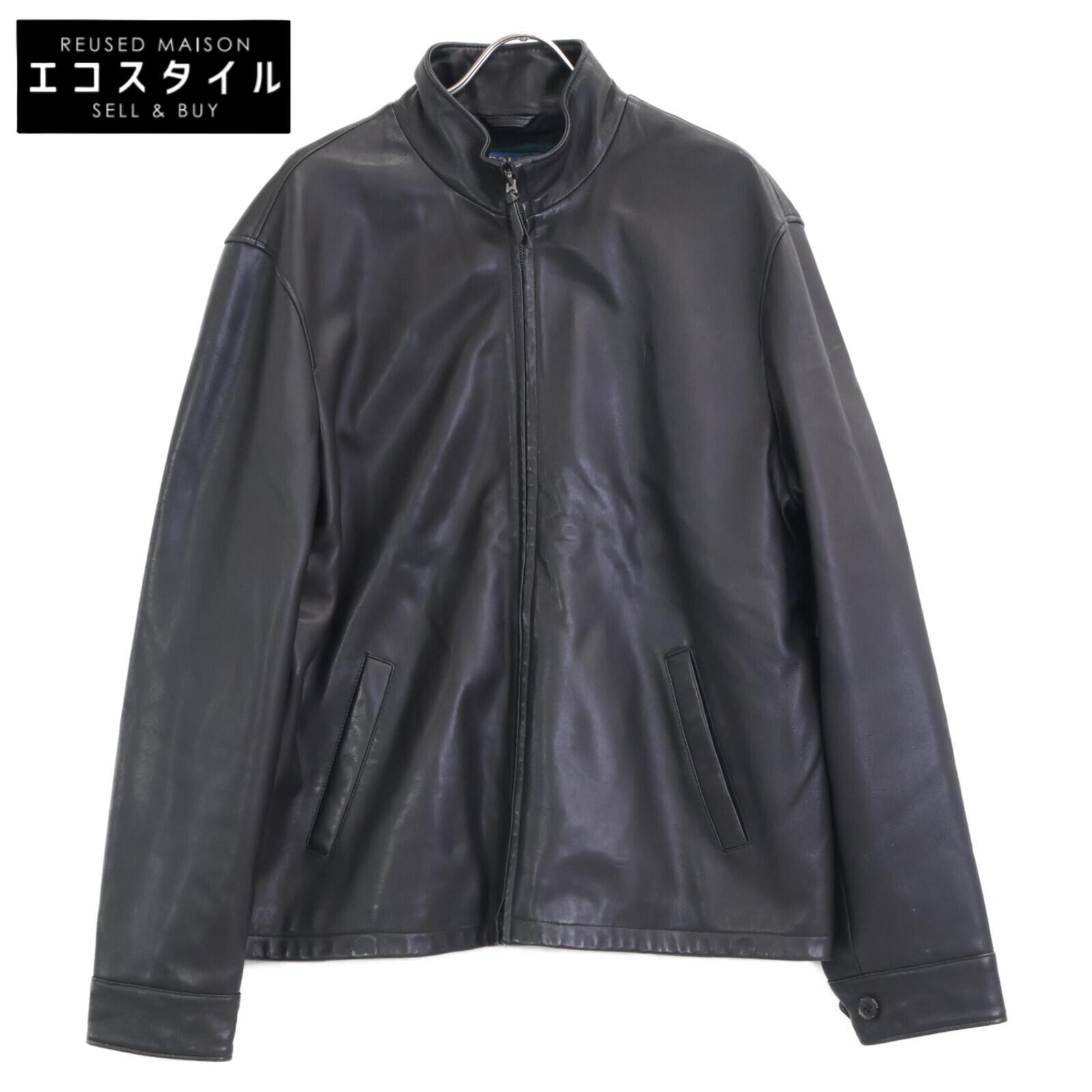 

POLO RALPH LAUREN [Domestic Regular] Lambskin Single Riders Jacket L blackUsed