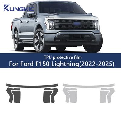 For Ford F-150 Lightning -2025 F150 Smoked Black Clear Car Headlight TPU PPF Kit Gloss Protection Film Sticker Accessories