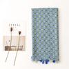 Scarf Female Retro Ethnic Style Bohemian Balinese Yarn Blue Flower Travel Sunscreen Photo Shawl Silk Scarf Women