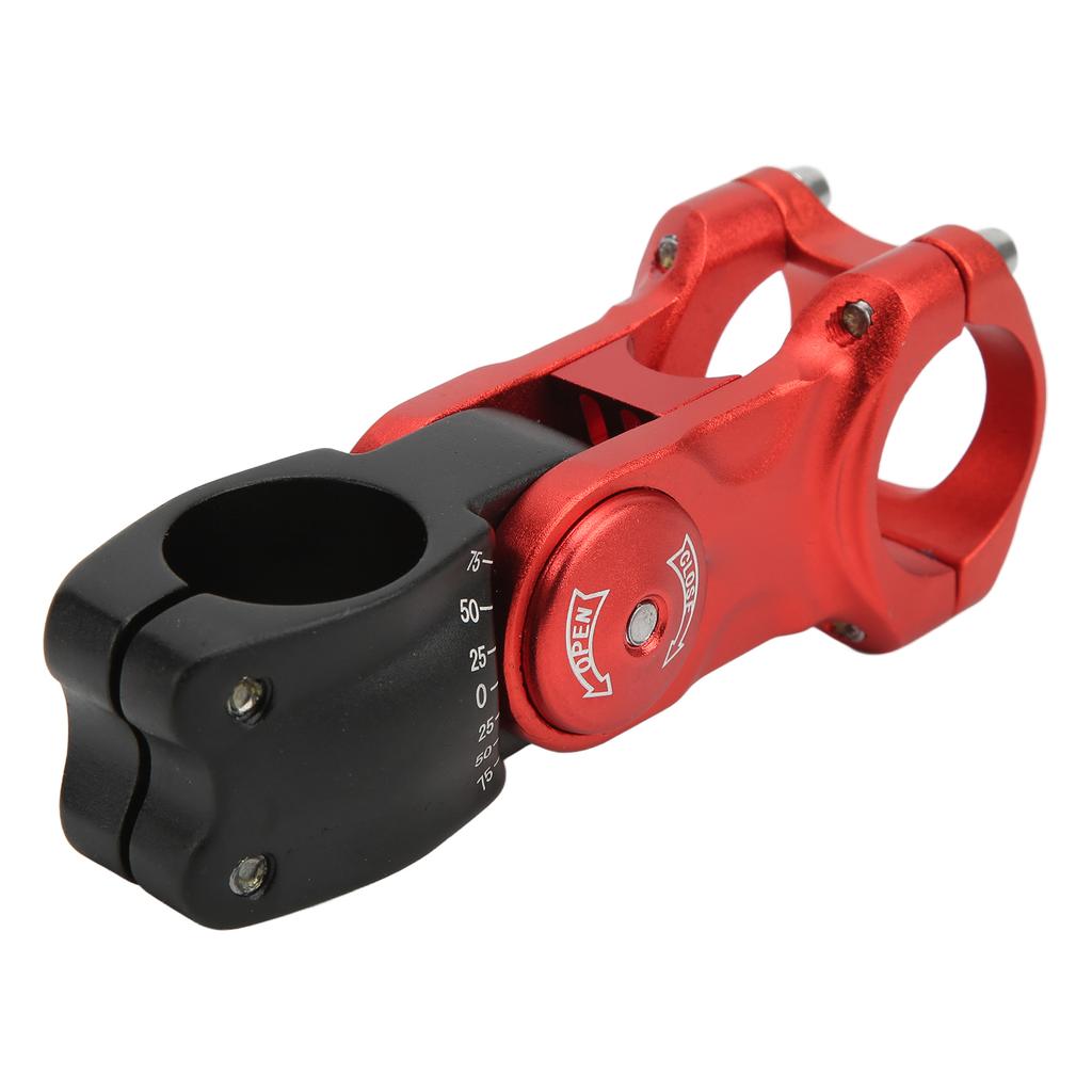 Adjustable Bike Hollow Stem CNC Machining Bicycle Handlebar Extender for Mountain Road Bike Red and