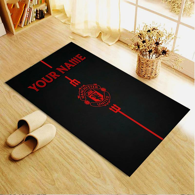 Custom Name Manchester Fc Carpet Rug For Living Room Bedroom Home Sofa Decorationkids Play Nonslip Floor Mat