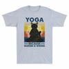 Funny Hippies Yoga Tshirt Unisexs Murder Is Top Vintage Wrong Black Cat Because