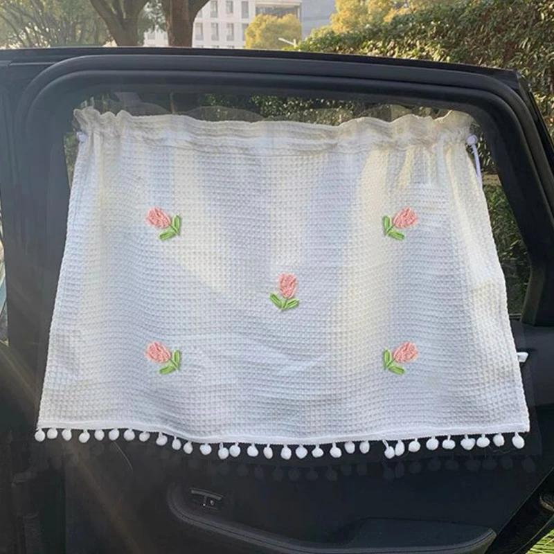 Suction Cup Curtain In The Car Window Sunshade Cover Cartoon Universal Side Window Sunshade UV Protection For Kid Baby Children