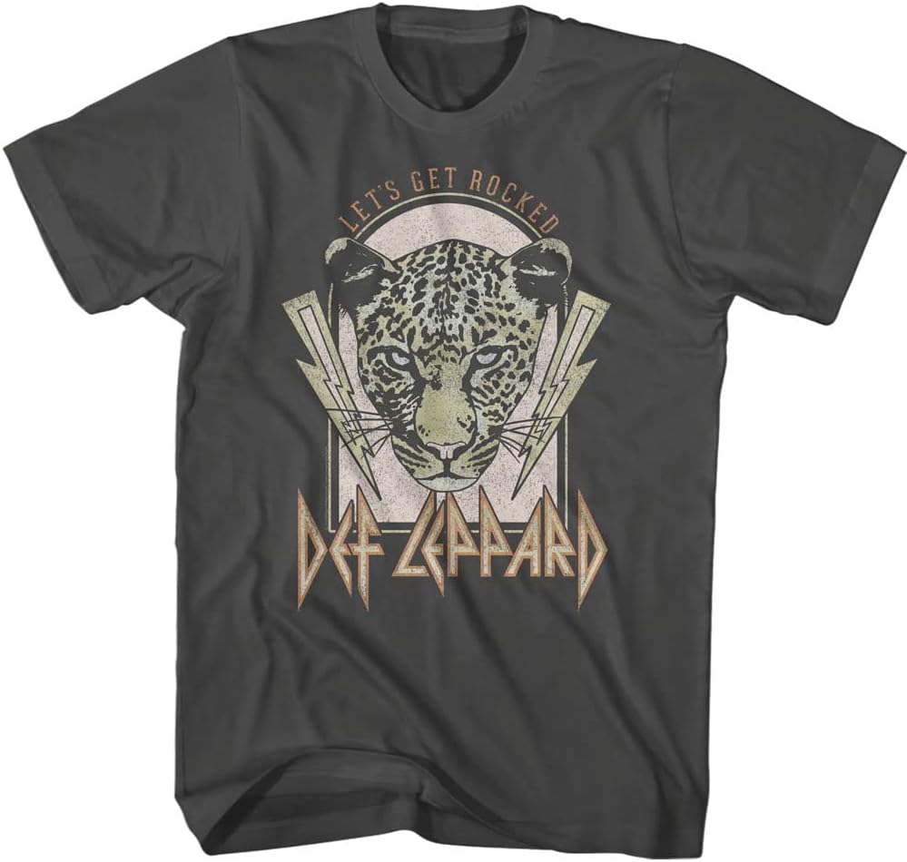 Def Leppard T Shirt Let s Get Rocked Mens Short Sleeve T Shirts Classic Rock Vintage Style Graphic Tees Unisex T-Shirt XXXXL