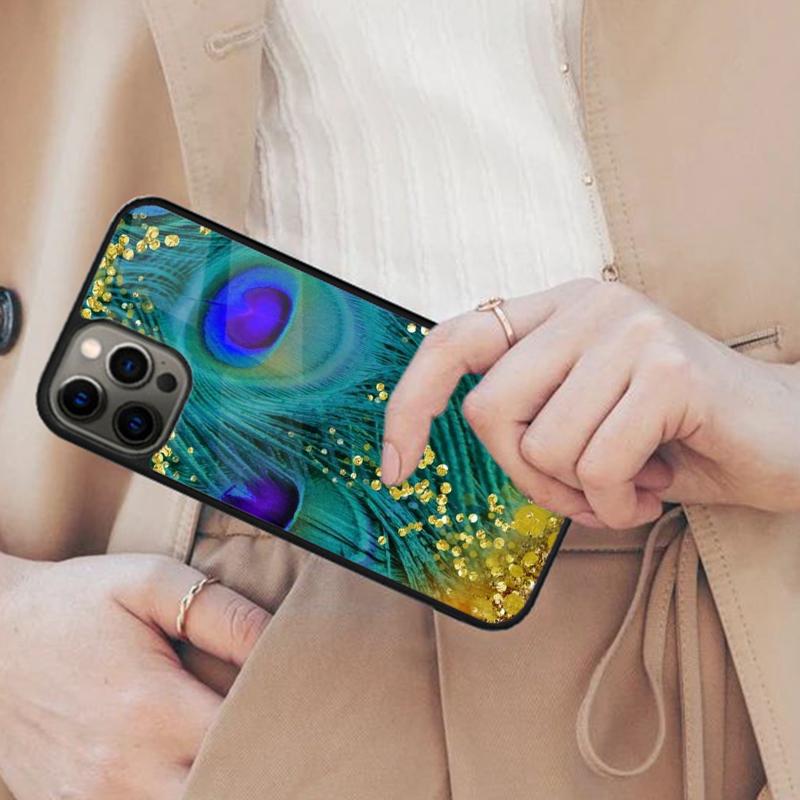 Peacock Feathers Magnetic Phone Case For APPLE iPhone 17 Air 16 14 13 12 Pro Max 15 Plus Wireless Charge With MagSafe Cover