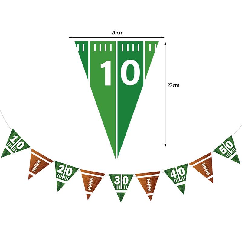 Rugby Geburtstagsparty Dekoration Set - Super Bowl Fan Banner & Ornamente