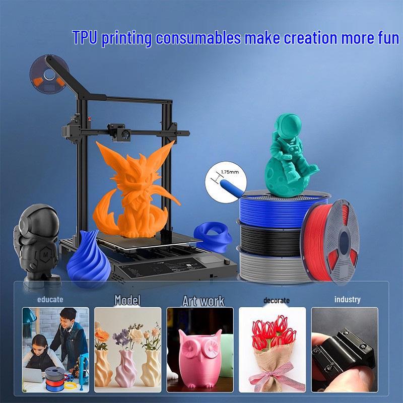 Koledi TPU95A 3D Printing Filament, 1.75mm, 1KG Spool, Compatible with Creality for High-Speed Printing