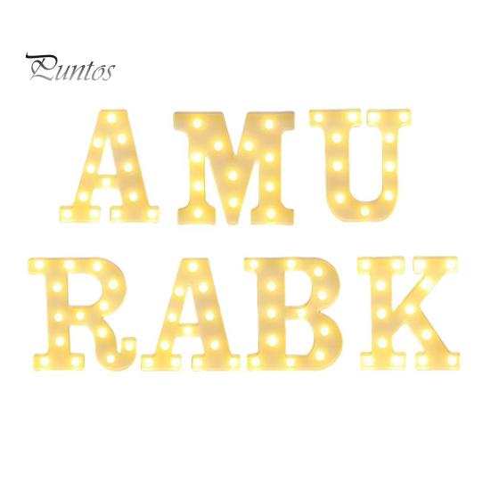 

7 шт. светодиодных буквенных знаков, украшений на Рамадан, работающих от батареек, для внутреннего и наружного использования, неоновых букв, настольных украшений B