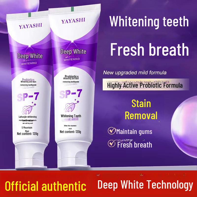 YAYASHI Deep White SP7 Whitening Toothpaste with Probiotics for Fresh Breath and Deep Whitening
