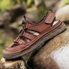 Sandals Men's Large Size Shoes Summer + Mesh, Stitched Shoes Men's Casual Breathable Men's Shoes