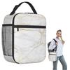 White And Gold Marbl Insulated Lunch Bag for Women Kids Portable Food Boxes Thermal Lunch Box Tote
