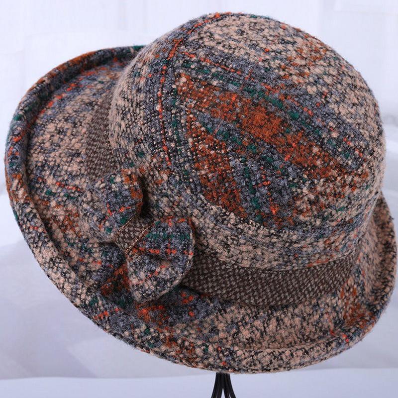 Chapeau de pêcheur d'automne et d'hiver pour femmes de tous âges - Style Fedora chaud