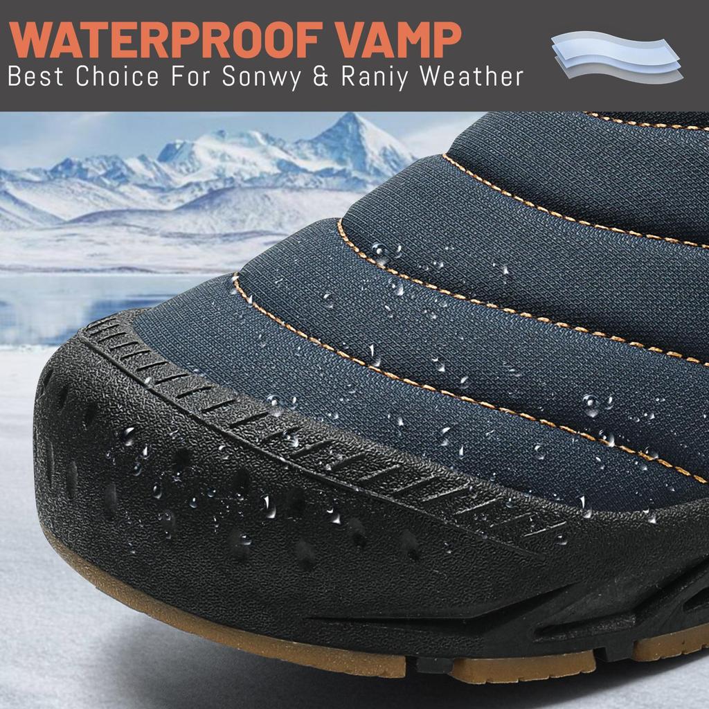Men Snow Boots Women Winter Cotton Shoes Super Warm Ankle Boots Waterproof Warm Plush Boots Footwear Plus Size 47 Outdoor High Top Warm Furry Sneakers