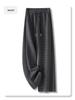 Women's 2024 Winter Wool Plaid Fleece-Lined Elastic Waist Wide-Leg Pants