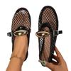 Women’s Mesh Ballet Flats Buckle Trim Breathable Summer Shoes