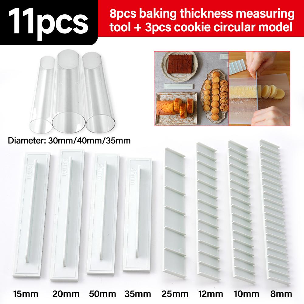 Non-stick Biscuit Mold Cookie Cutter Press Scale Ruler Cutting Mold Kitchen Baking Gadget DIY Biscuit Pastry Cake Baking Tool