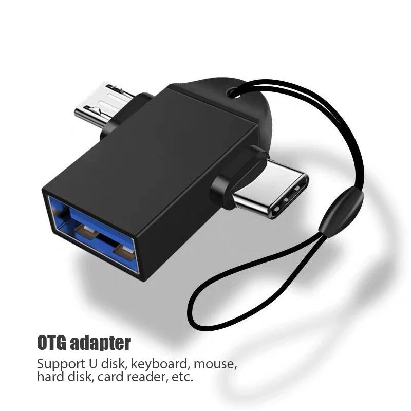 Two In One OTG Adapter USB Type C Micro USB Android Mobile Phone Convertor U Disk Tablet OTG Connector USB 3.0 OTG For Android
