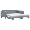 VidaXL Lit de jour avec gigogne et matelas gris clair 100x200 cm tissu 3196839