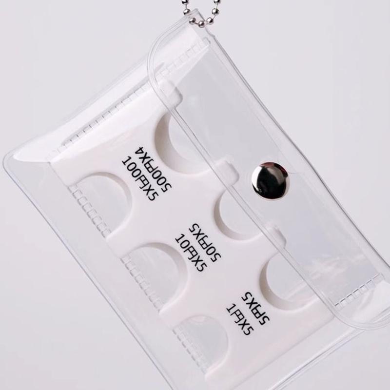 Colourful Transparent Coin Clip Organizer Small Wallet Loss Prevention Clip Japanese Currency Sorting Travel Portable Card Case