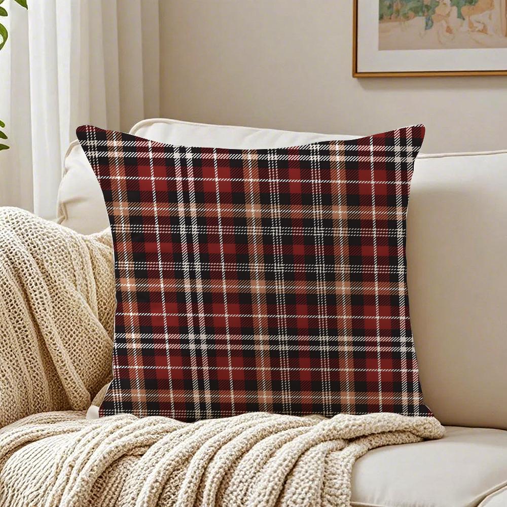 Fashionable Check Pattern Design Cushion Cover Pillowcase Antidustmite living Room Sofa Decor Cushion Room
