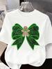 (Asian Size) cartoon Short Sleeve T-shirts Women's Top O-neck T Shirt Print Merry Christmas Fashion Casual New Year Clothing Graphic Tee