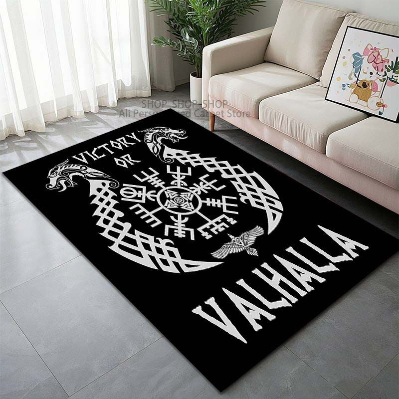 3D Pringting Viking Totem Theme Carpet Living Room Bedroom Sofa Office Large Area Decorative Mat Kids Play Rugs Christmas Gifts