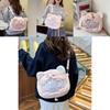 Pink Plush Cartoon Pig Backpack With Large Capacity For Students And Casual Use