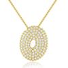 18K Gold 26-Letter Zircon Necklace with Copper Inlay