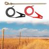 Grounding Rod Professional Yard Garden for Generator Electric Fence Solar Powered Antennas Alligator Clip Electric Fence Wire